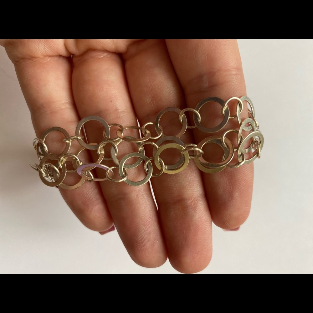 Chunky Geometric Sterling Silver Bracelet View 3